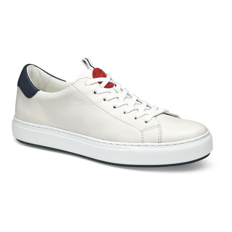 Anson Lace-To-Toe-Leather Sneakers // White (8)