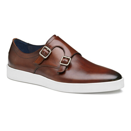 Bolivar Leather Monk Strap // Brown (8)