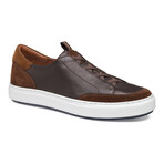 Anson Stretch Lace-To-Toe Leather & Suede Sneaker // Dark Brown (8)