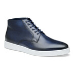 Bolivar Plain Toe Leather Boot // Navy (8)