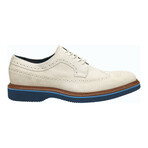 Jensong Longwing Italian Suede Brogues // White (8)