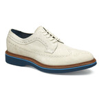 Jensong Longwing Italian Suede Brogues // White (8)