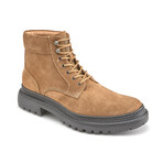 Hutson Plain Toe Suede Boots // Camel (8)