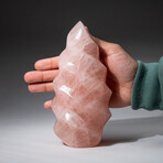 Genuine Polished Rose Quartz Flame Freeform From Brazil // 3.2 lbs