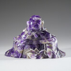 Genuine Polished Chevron Amethyst Buddha Carving // 1.4 lbs