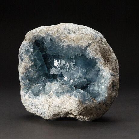 Genuine Blue Celestite Cluster Geode From Madagascar // 14 lbs