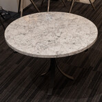 Genuine Large Polished Howlite Round Table Top // 27.2 lbs