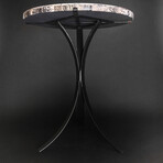 Genuine Large Polished Howlite Round Table Top // 19.5 lbs