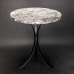 Genuine Large Polished Howlite Round Table Top // 19.5 lbs