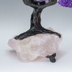 Custom Genuine Amethyst Clustered Gemstone Tree on Rose Quartz Matrix // The Protection Tree