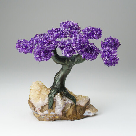 Custom Genuine Amethyst Clustered Gemstone Tree on Citrine Matrix // The Empowerment Tree // v.3