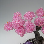 Custom Genuine Rose Quartz Clustered Gemstone Tree on Amethyst matrix // The Love Tree // v.7