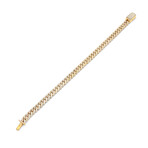 14K Yellow Gold 9mm Cuban Diamond Bracelet // 7"-8" // New