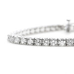 14K White Gold Natural Diamond Tennis Bracelet // 7" // New