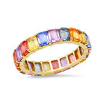 18k Yellow Gold Multicolor Sapphire Ring // New (Ring Size: 5)