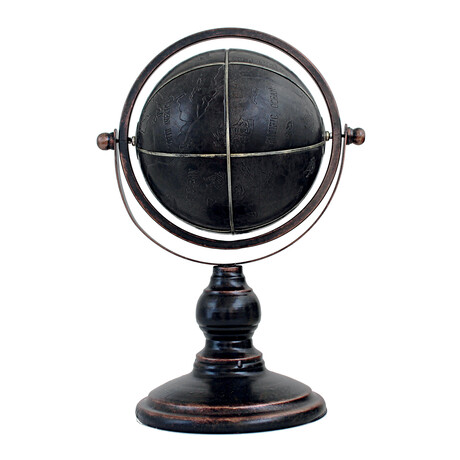 Vintage Leather satinized large Globe