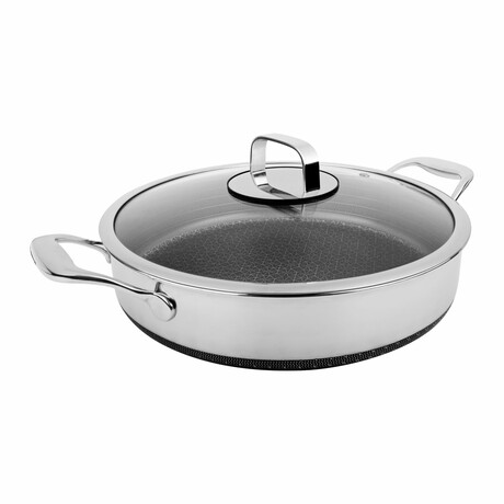 DiamondClad by Livwell 5-Quart Hybrid Nonstick Stainless Steel Saute Pan and Lid