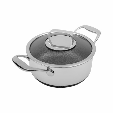 DiamondClad by Livwell 3-Quart Hybrid Nonstick Stainless Steel Stock Pot and Lid