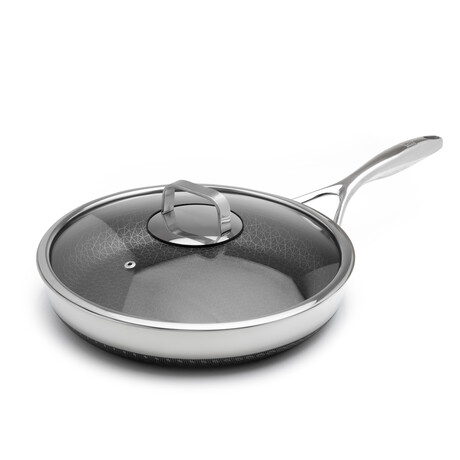 DiamondClad by Livwell // 12” Hybrid Nonstick Frying Pan + Lid (12" Pan w/ Lid)