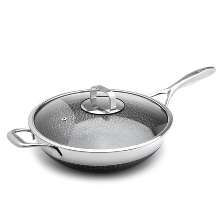 DiamondClad by Livwell // 12” Hybrid Nonstick Wok + Lid