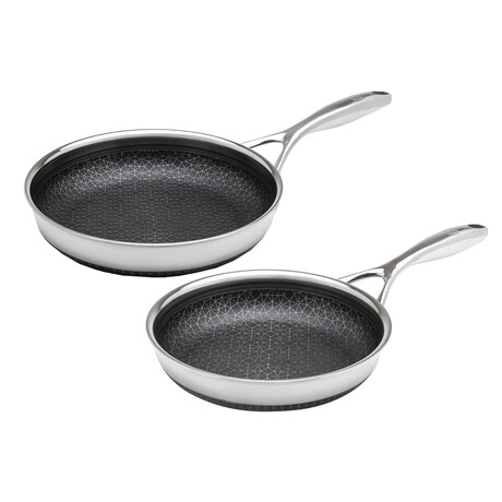 DiamondClad by Livwell 2pc Hybrid Nonstick Stainless Steel Frypan Set