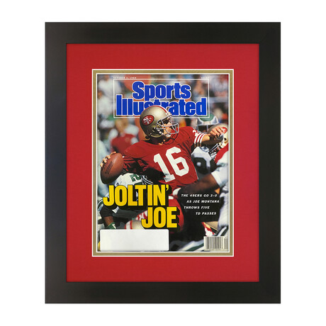 Joe Montana // Matted + Framed Sports Illustrated //  October 2, 1989 Issue