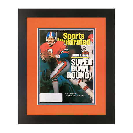 John Elway // Matted + Framed Sports Illustrated //  January 25, 1988 Issue