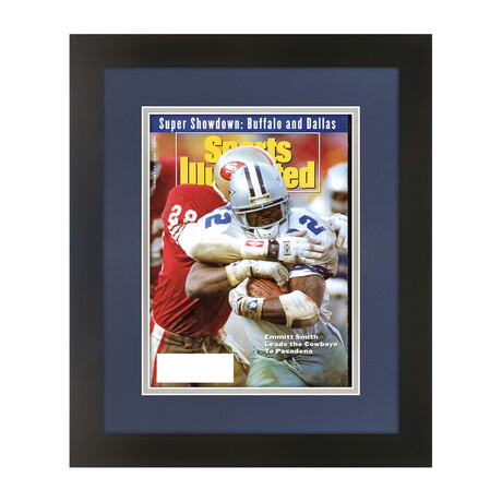 Emmitt Smith // Matted + Framed Sports Illustrated //  January 25, 1993 Issue