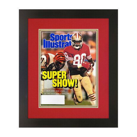 Jerry Rice // Matted + Framed Sports Illustrated //  January 30, 1989 Issue