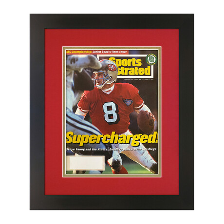 Steve Young // Matted + Framed Sports Illustrated //  January 23, 1995 Issue