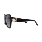 Jimmy Choo // SADIE/S-807- Women´s Square Sunglasses // Black Gold + Grey Gradient