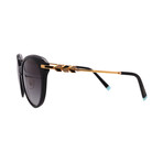 Tiffany // TF4189F 80019S Women´s Square Sunglasses // Black Gold + Grey Gradient