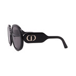 Dior // DIORBOBBY-R1U-10A0 Women´s Square Sunglasses // Black + Grey