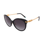 Tiffany // TF4189F 80019S Women´s Square Sunglasses // Black Gold + Grey Gradient