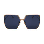 Dior // DIORBOBBY-S1U-B5B0 Women´s Square Sunglasses // Gold Havana + Grey