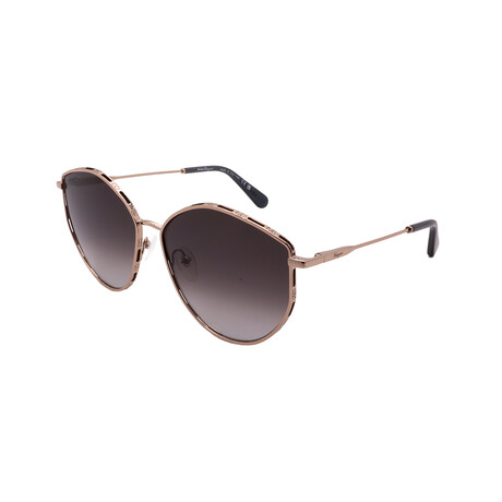 Salvatore Ferragamo // SF264S 785 Women´s Aviator Sunglasses // Gold + Grey Gradient