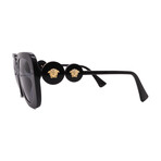 Versace // VE4434F GB1/87 Women´s Square Sunglasses // Black Gold + Dark Grey