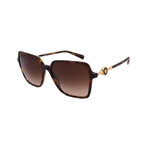 Versace // VE4396 108/13 Women´s Square Sunglasses // Dark Havana + Brown Gradient