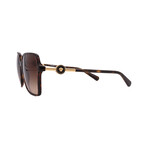 Versace // VE4396 108/13 Women´s Square Sunglasses // Dark Havana + Brown Gradient