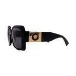 Versace // VE4405 GB1/87 Women´s Square Sunglasses // Black Gold + Dark Grey