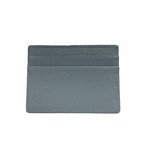 Sandon Business Small Grained Leather Card Case Wallet // Gray