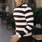 Crewneck Striped Sweater // Black + White (S)