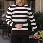 Crewneck Striped Sweater // Black + White (S)