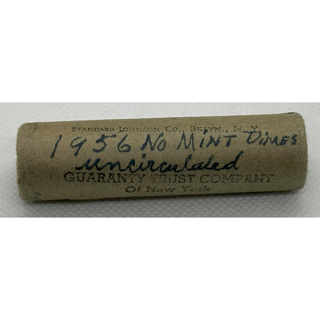 1956 P BU Dime roll Brown Wrapper