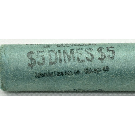 1956 P BU Dime roll Green Wrapper