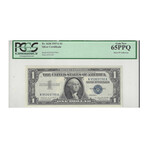 1957 A $ 1 Silver Certificate Up Ladder PCGS 65 PPQ # 98