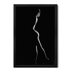 Nude Sensual Woman's Bodyscape Standing Up Naked Sexy Premium Framed Posters (24"H x 16"W x 1"D)