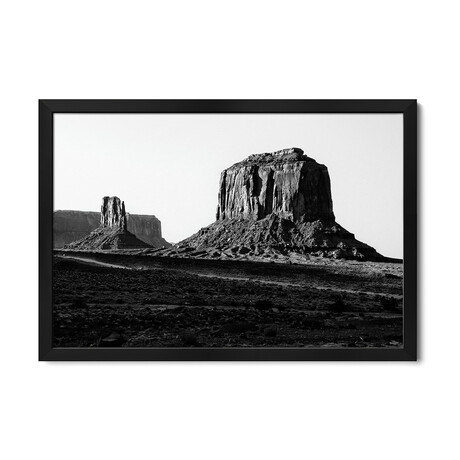 Black Arizona Series - Merrick Butte Monument Valley Premium Framed Posters (16"H x 24"W x 1"D)