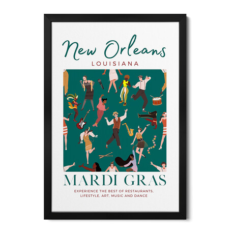 New Orleans Mardi Gras Premium Framed Posters (24"H x 16"W x 1"D)