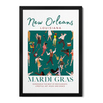 New Orleans Mardi Gras Premium Framed Posters (24"H x 16"W x 1"D)